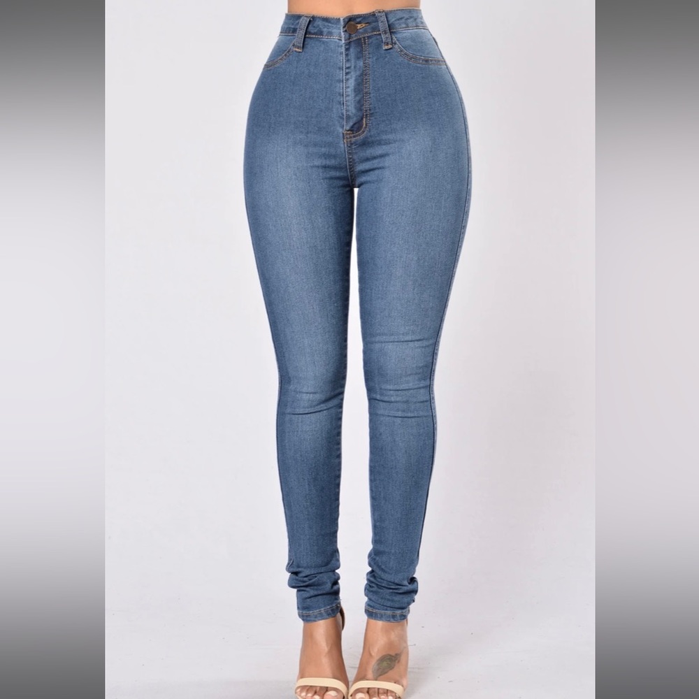 Fashion Nova Medium Wash Skinny Jean